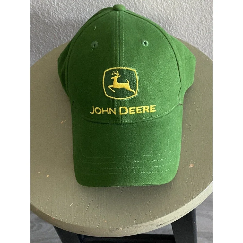 John Deere Patch Hat All Full Snapback Trucker Cap USA Louisville Mfg Vtg. OS